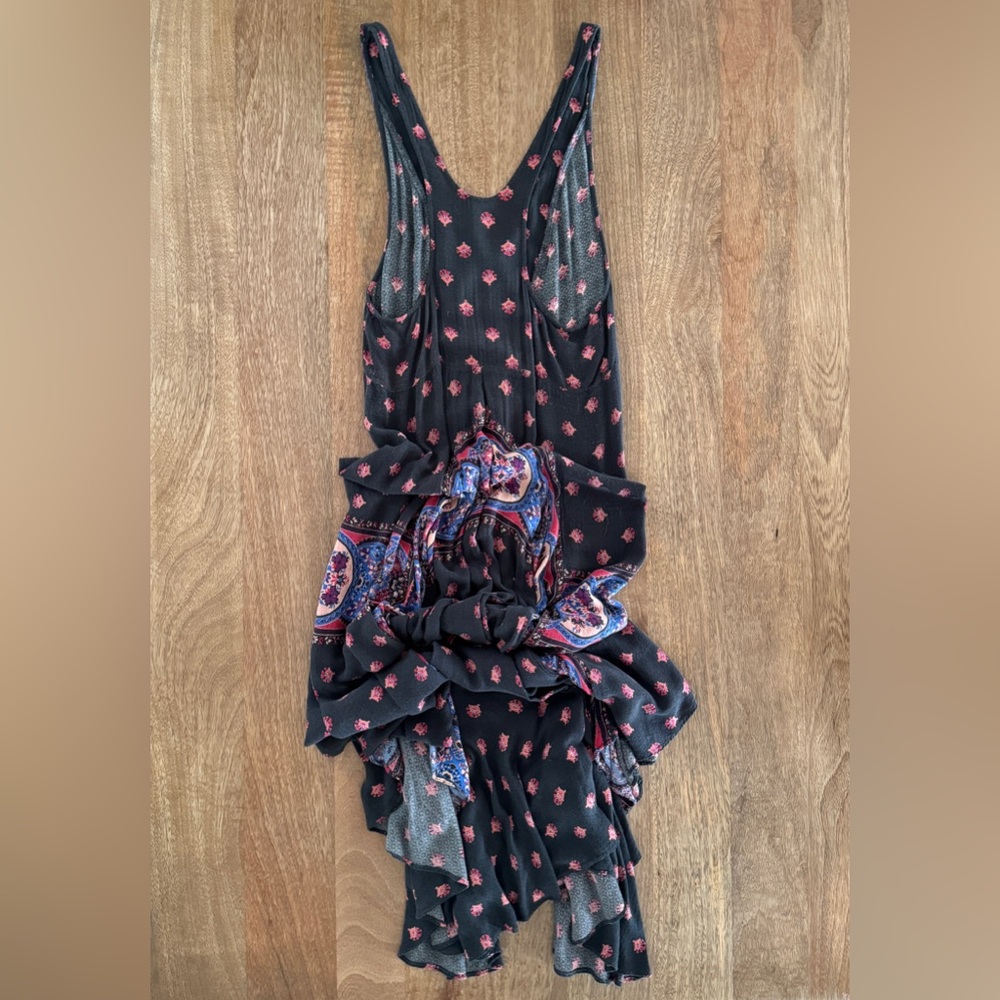 Racerback Tank Dress Floral Print Flowy Lightweight Flattering Midi/Maxi Size M - Picture 8 of 12
